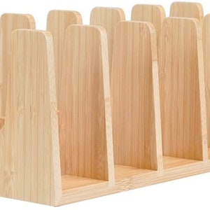 Bamboo Pot Lid Organizer: Kitchen Cabinet & Countertop Storage