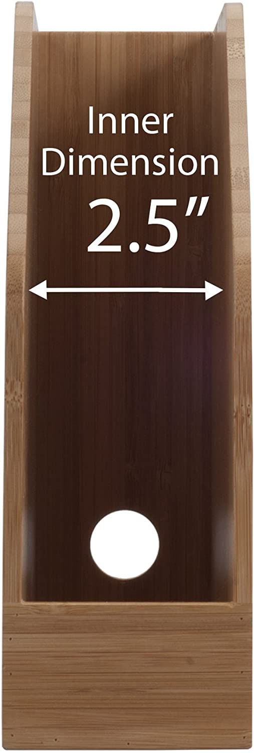 Reception Folder Magazine Holder MobileVision Bamboo Vertical File Folder Organizer - 2 ...