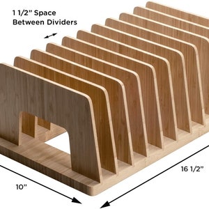 Mobilevision Bamboo Device Organizer for Smartphones, Tablets and Laptops, 10 Slots