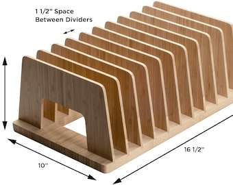 Mobilevision Bamboo Device Organizer for Smartphones, Tablets and Laptops, 10 Slots