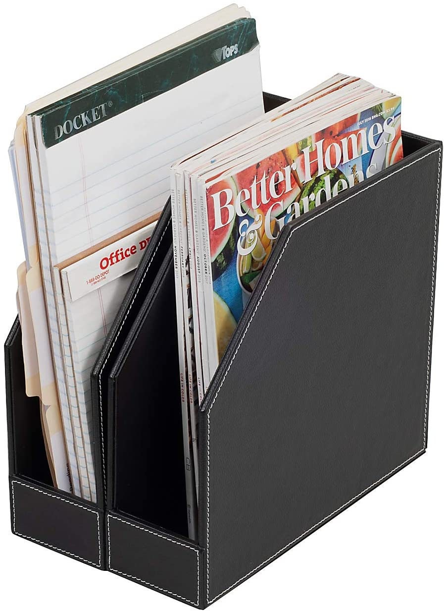 Mobilevision Executive PU Leather Vertical File Folder Holder