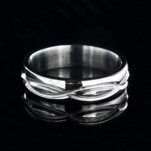 Titanium Infinity Wedding Band: Handmade Comfort Fit Ring