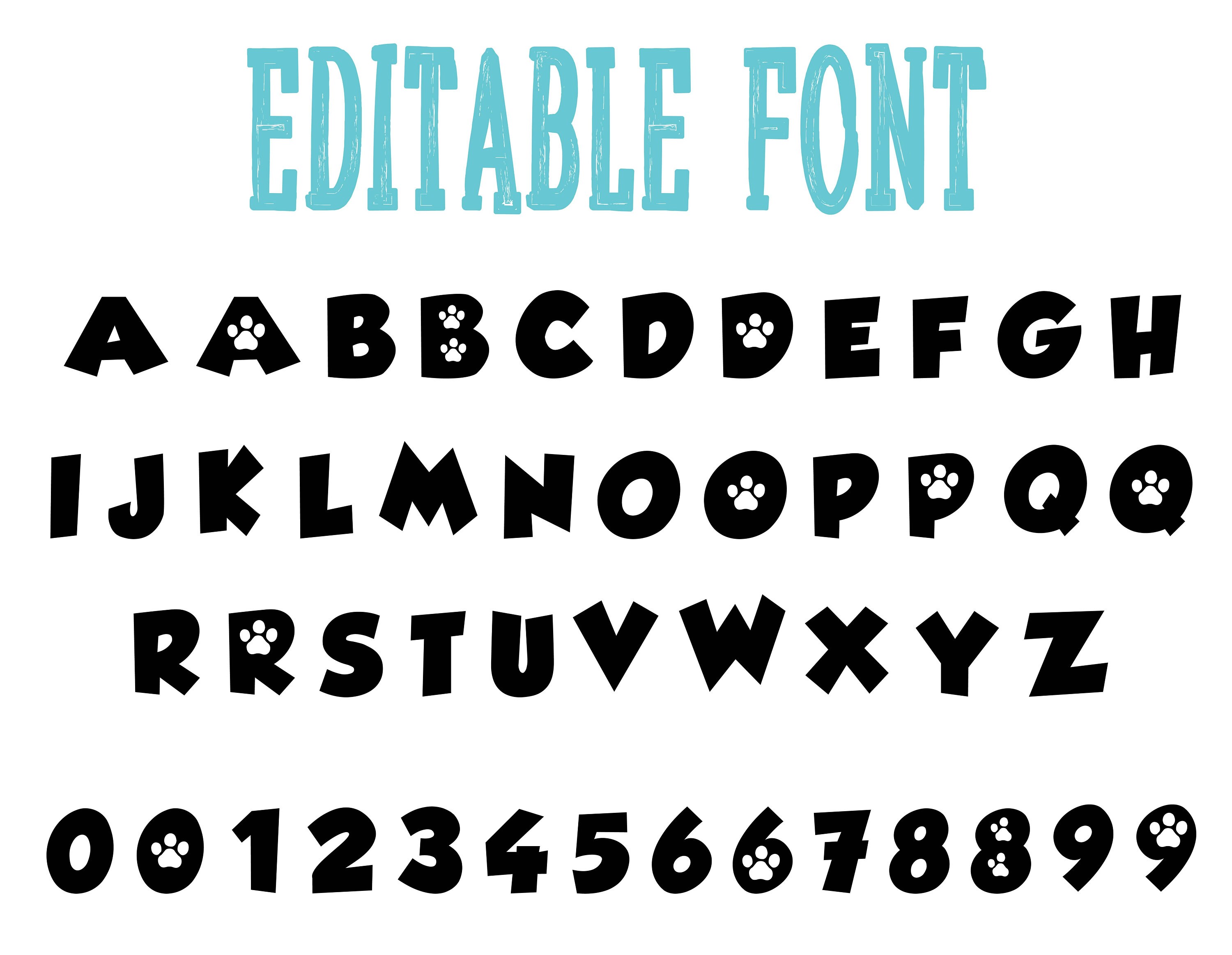 Paw Font OTF SVG Paw Font SVG Cricut Dog Font Svg Logo Paw Etsy New