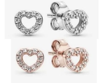 Forever pandora stud shop earrings rose gold