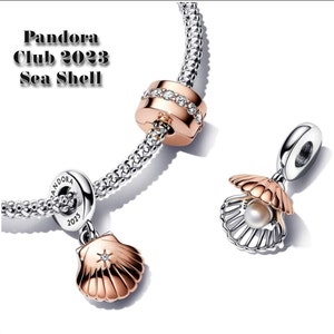 Cultured Pearl Dangle Charm Pandora Club 2023 Sea Shell & 