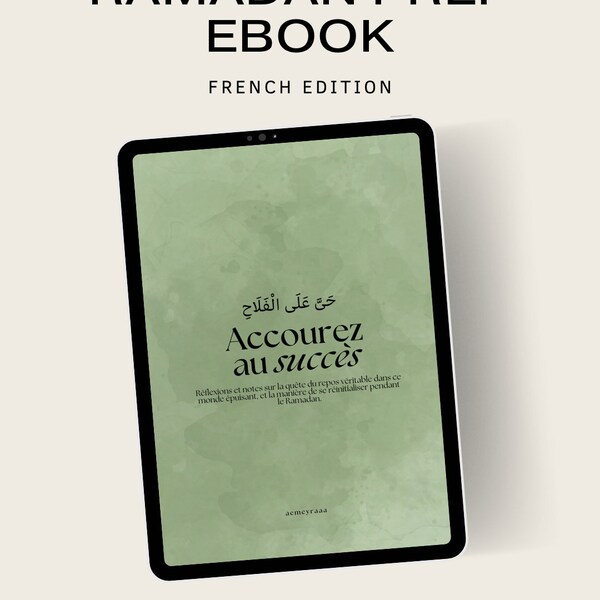 Edición francesa Rush to Success: Planificador de Ramadán y libro electrónico Guía de Ramadán