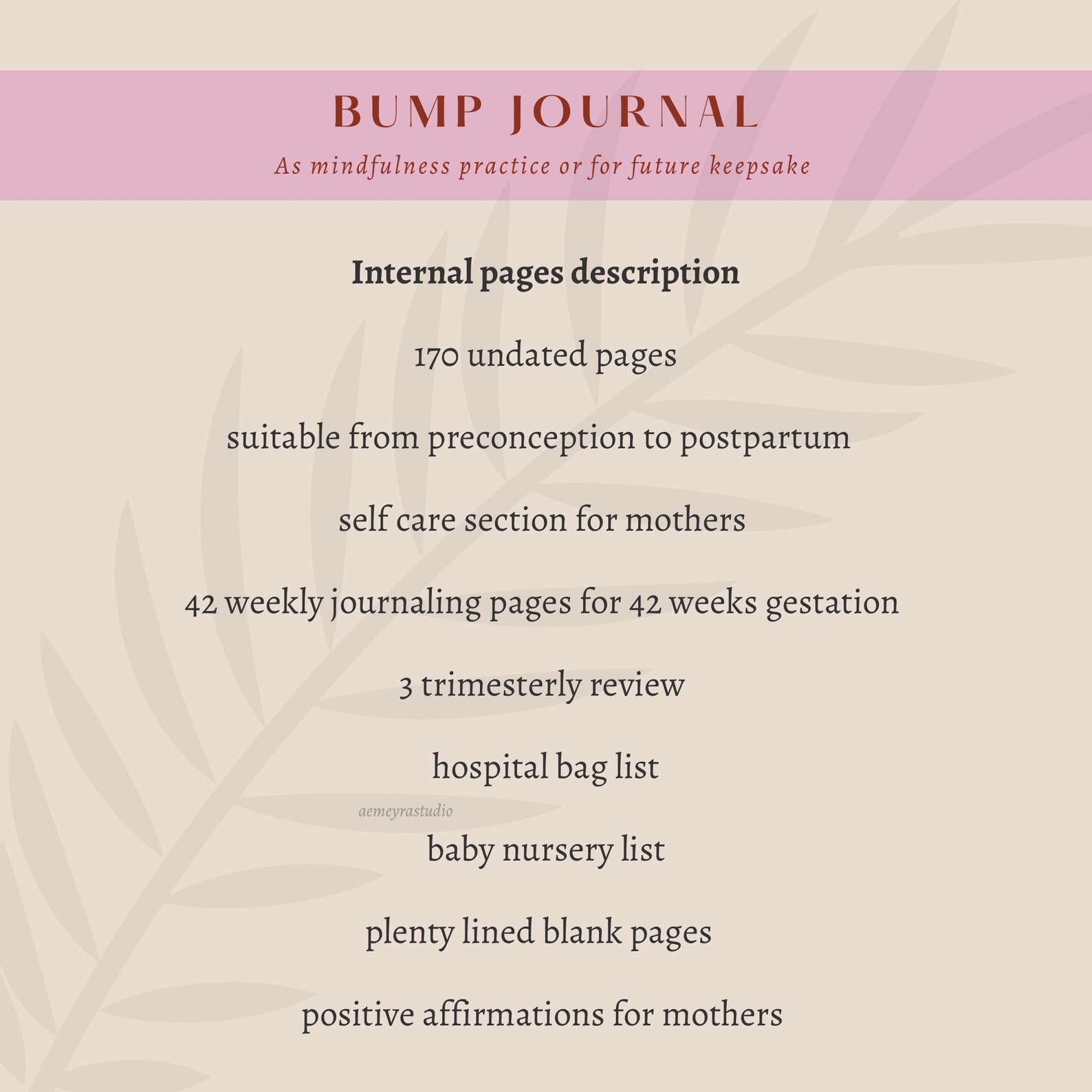 Pregnancy Journal. Bump to Baby. Pregnancy Milestone. Baby Etsy