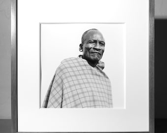 Maasai + Sky, Kenia, 2007, Edición limitada (50), Impresión de gelatina de plata hecha a mano 11x14, tonificada en selenio, impresa por el fotógrafo