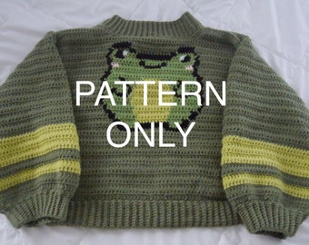Crochet Froggy Sweater Pattern - Etsy
