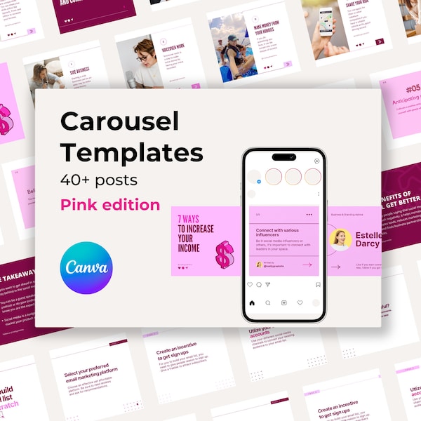 Instagram Carousel Template | Carousel Template Social Media | Instagram Post Template | Social Media Post Carousel | Social media slides