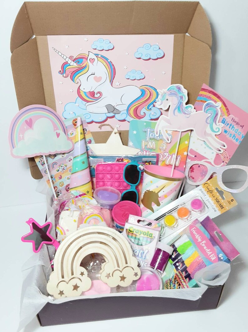 Unicorn Gift Box Kit Unicorn Birthday Gift Kids Activity Older Girl Pre ...