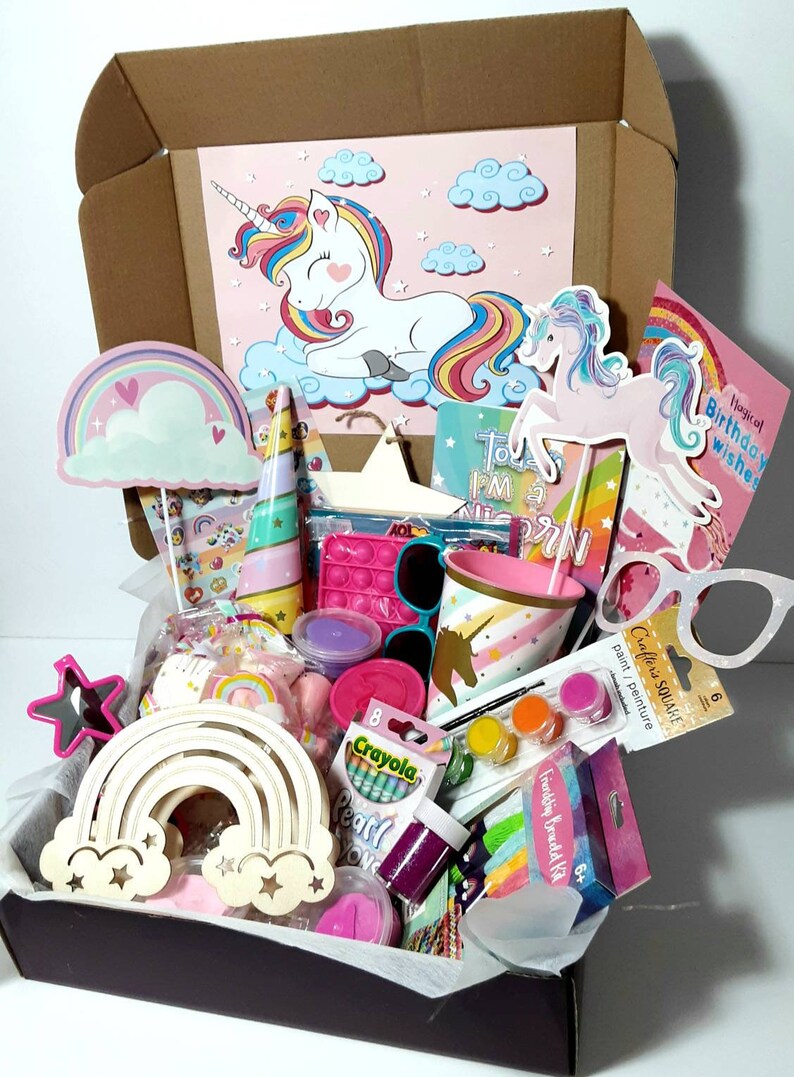 Unicorn Gift Box Kit Unicorn Birthday Gift Kids Activity Older Girl Pre ...
