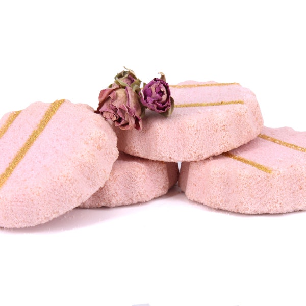 Calming and Uplifting - Rose, Patchouli and Sandalwood Shower Steamers 4 pack