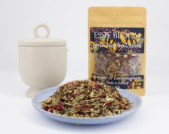 Té de jengibre y limoncillo • Sueño natural y alivio del estrés • Rico en antioxidantes • Recién preparado