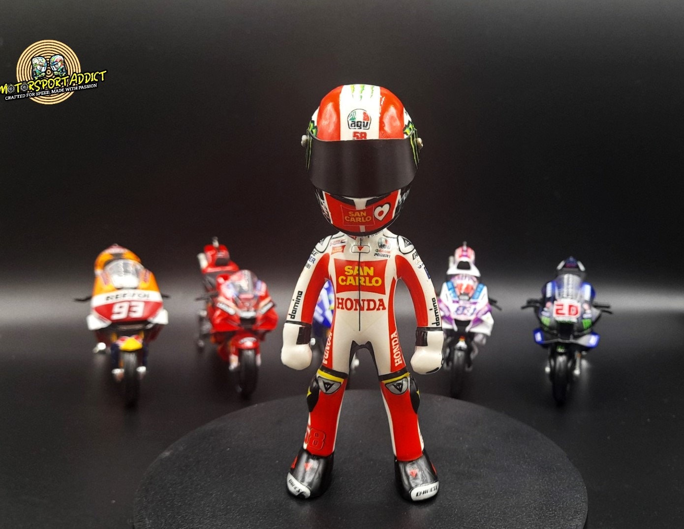 Simoncelli SIC Handmade Moto-gp Rider Figure - Sic Artwork