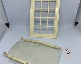 Triang dolls house original rare plastic window units 7.5cm x 11cm 3