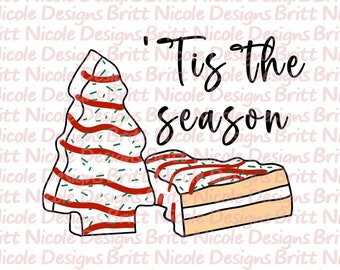 tis the season, PNG File, digital download, christmas trees,