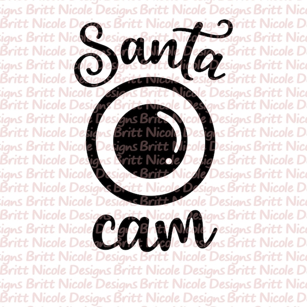 Santa Cam PNG file only, digital download