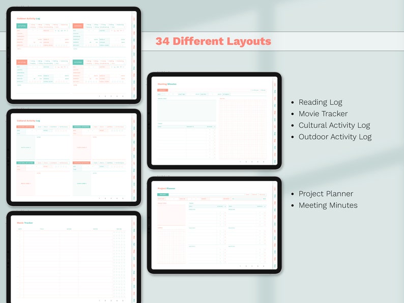 2022 Digital Planner Dated Goodnotes Planner Ipad Planner Etsy