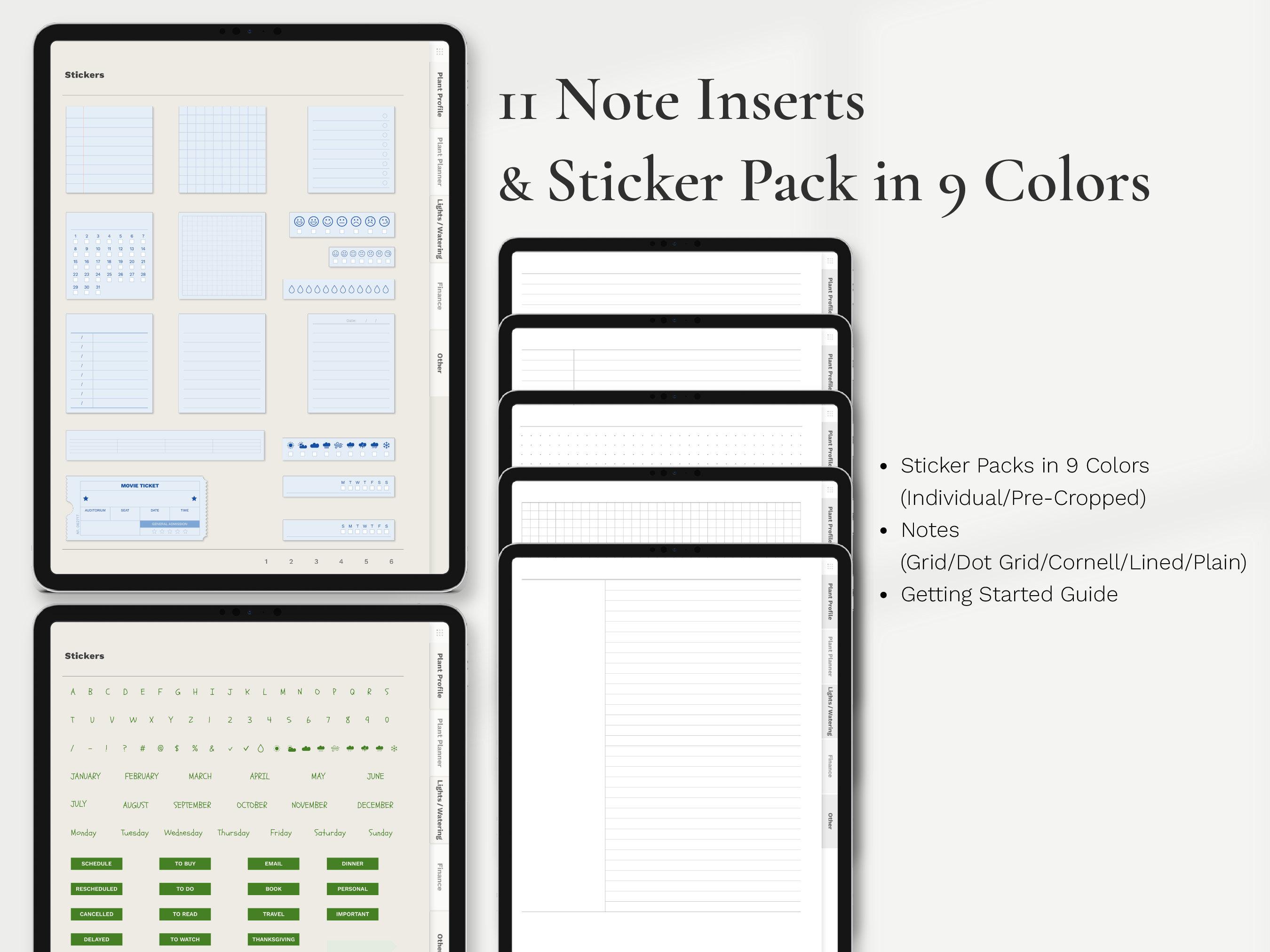 Digital Plant Planner, iPad Garden Planner, Houseplant Journal, Plant