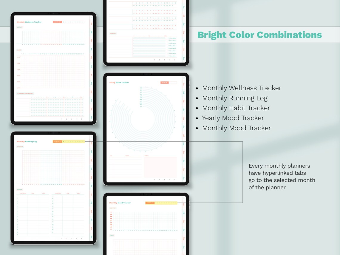 2022 Digital Planner Dated Goodnotes Planner Ipad Planner Etsy