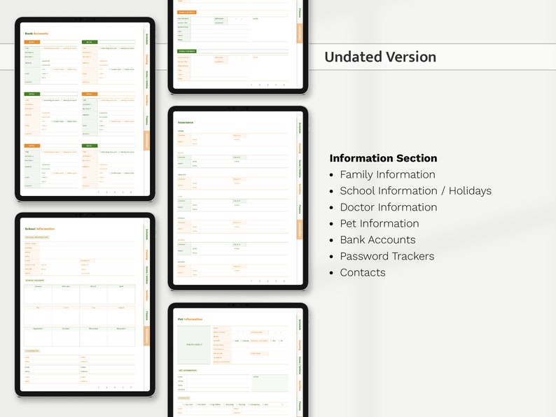 Digital Home Planner Cleaning Planner Household Binder Etsy
