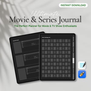 Digital filmplanerare, iPad TV-programplanerare, Goodnotes-mall, nedladdningsbar filmspårare, filmkväll, animeplanerare för Notability
