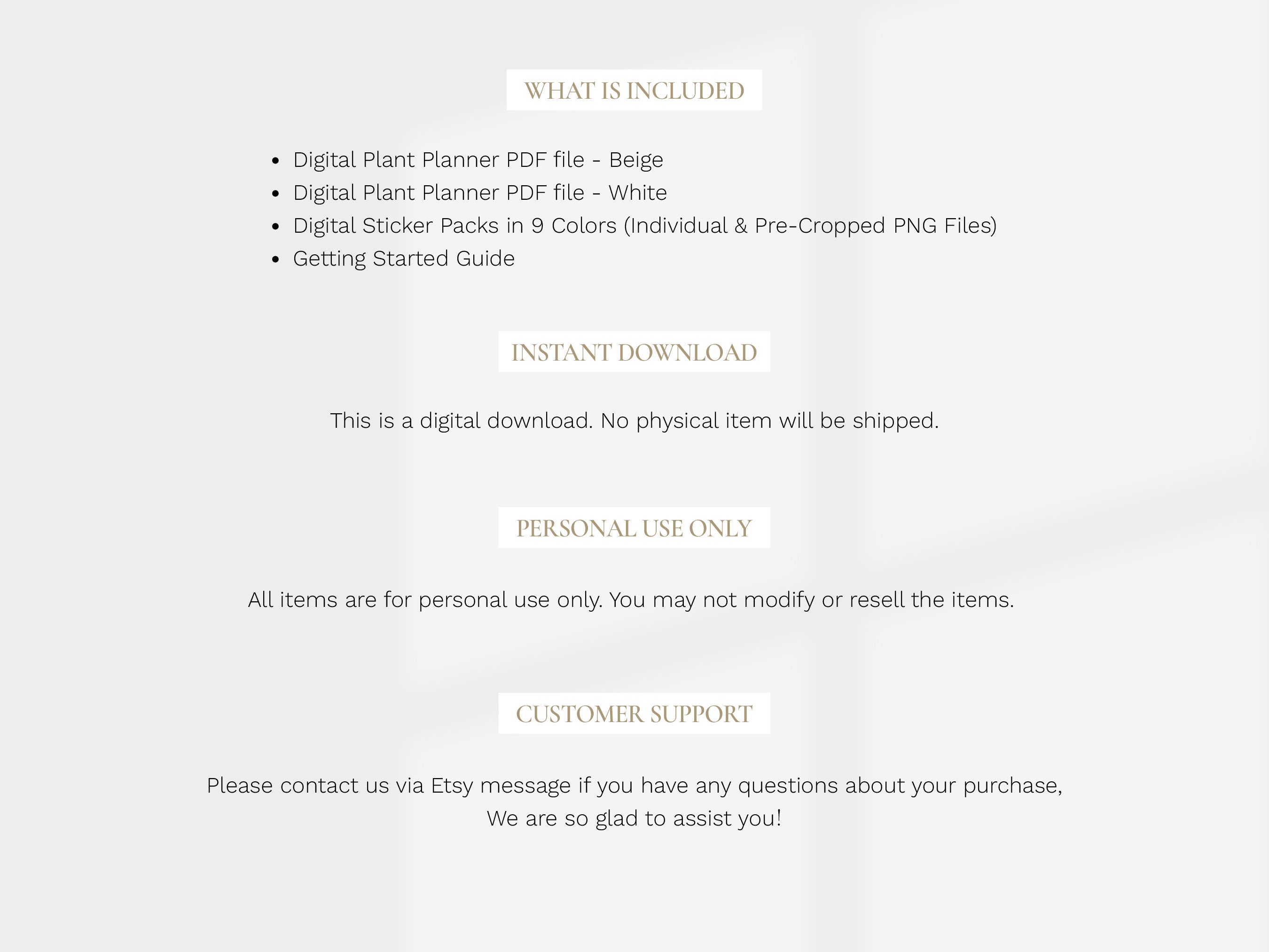 Digital Plant Planner, iPad Garden Planner, Houseplant Journal, Plant