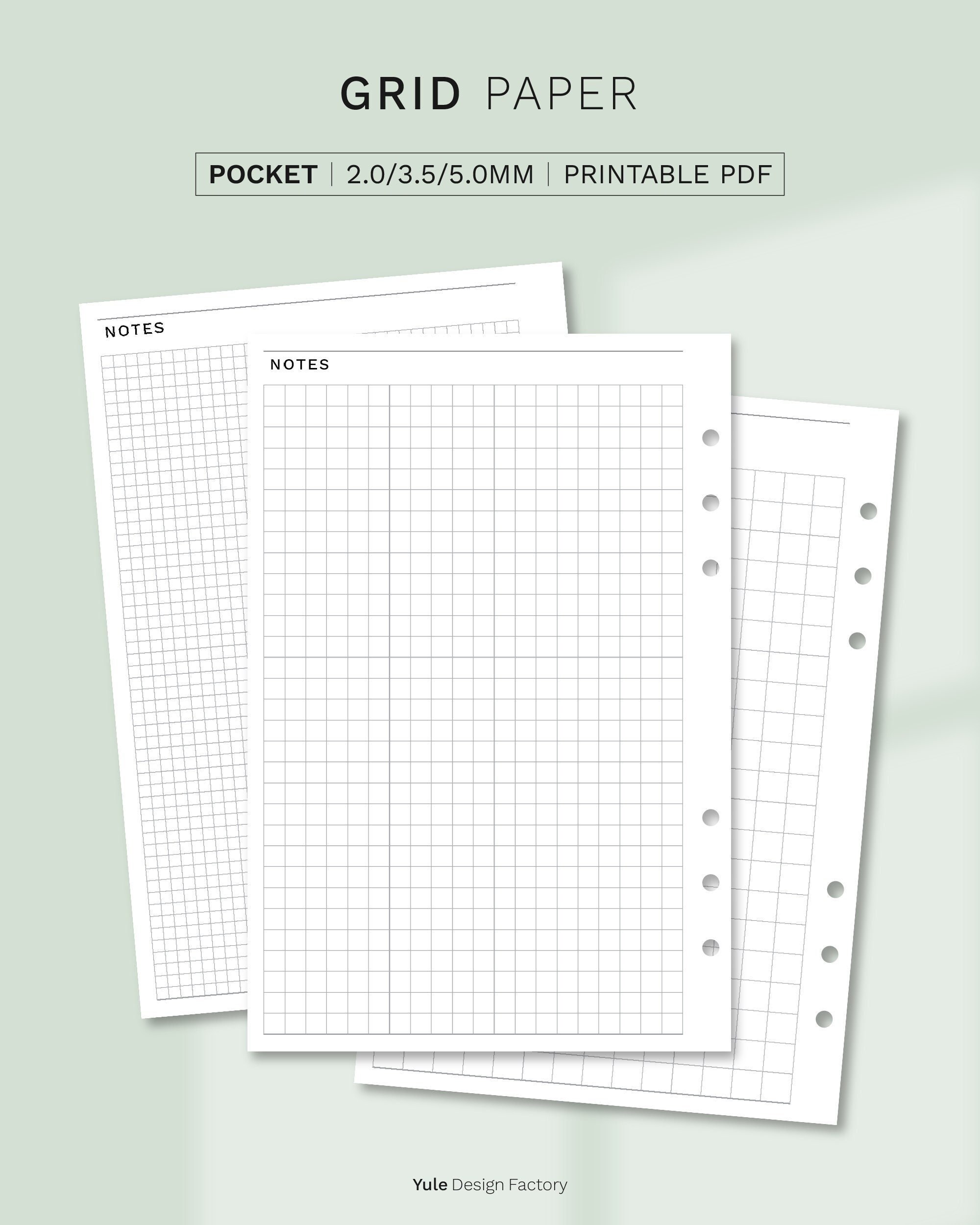 a set of pocket printable grid papers for minimalists etsy new zealand