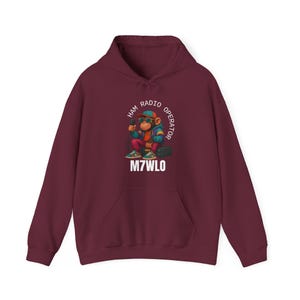 Ham Radio Call Sign Personalized Hoodie - Custom Ham Operator Gift, Unisex Sweatshirt, Radio Enthusiast Hooded Jumper, Ham Radio