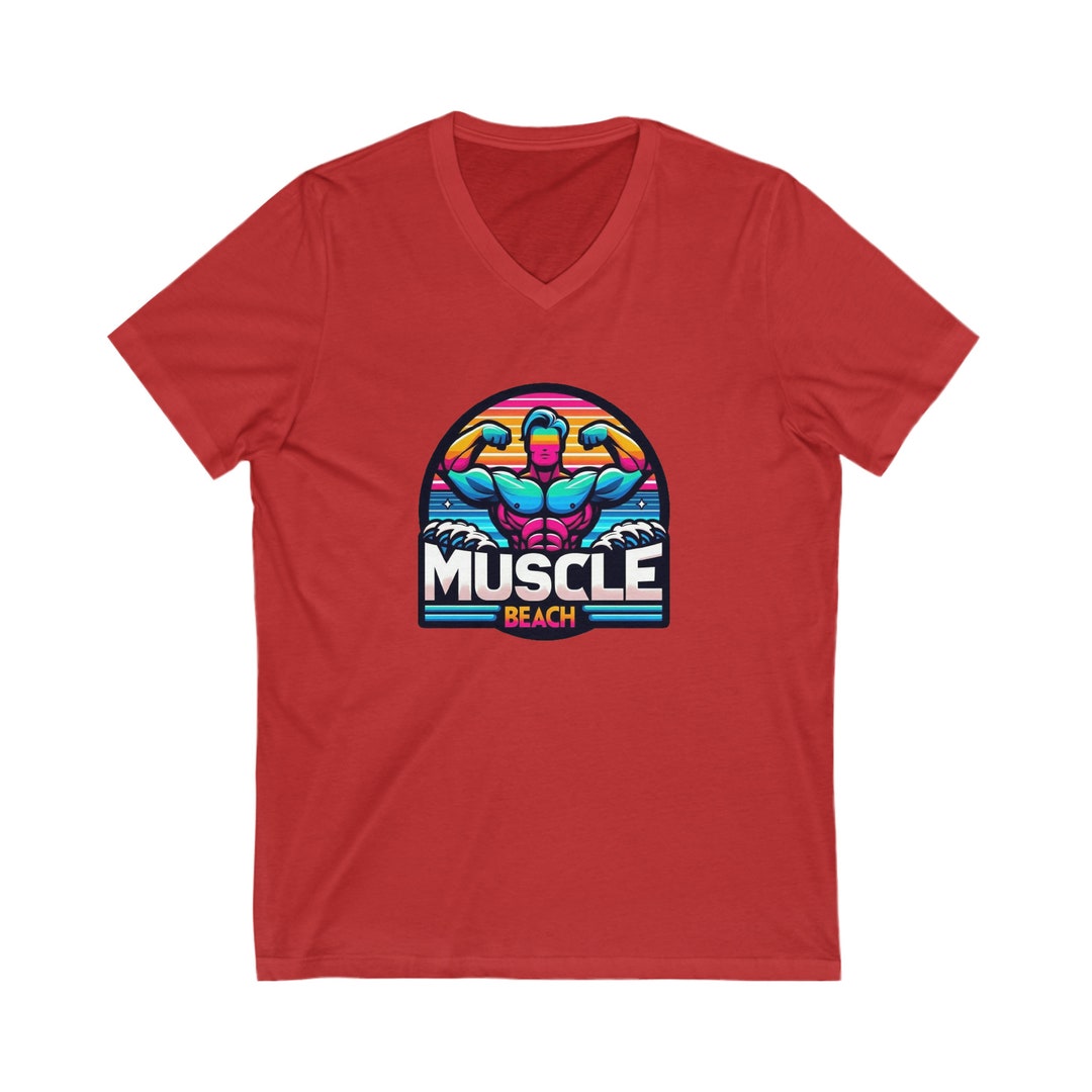 Muscle Beach T-shirt, Vintage-inspired Fitness Tee, Perfect for Gym ...