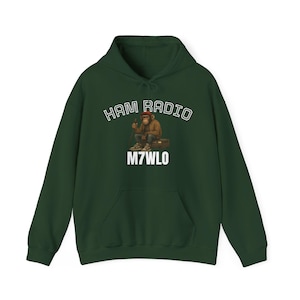 Ham Radio Hoodie Personalised With Your Call Sign - Unisex Hooded Sweatshirt, Ham Radio Enthusiast Gift, Custom Ham Radio Apparel,