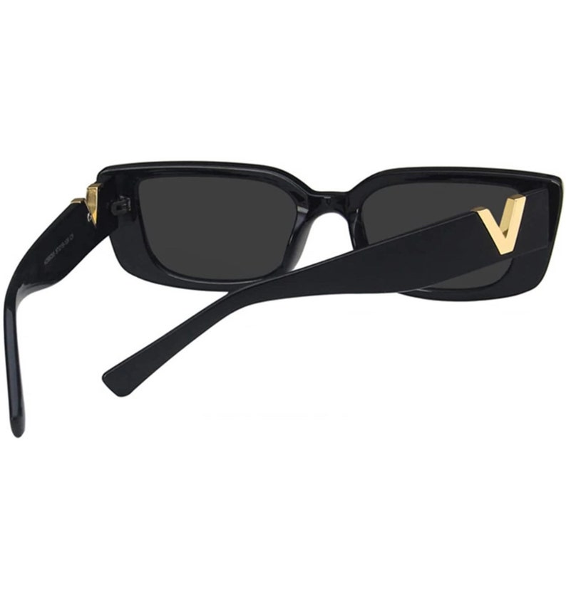 Black Sunglasses Black Sunglasses V Black Sunglasses Gold V Etsy
