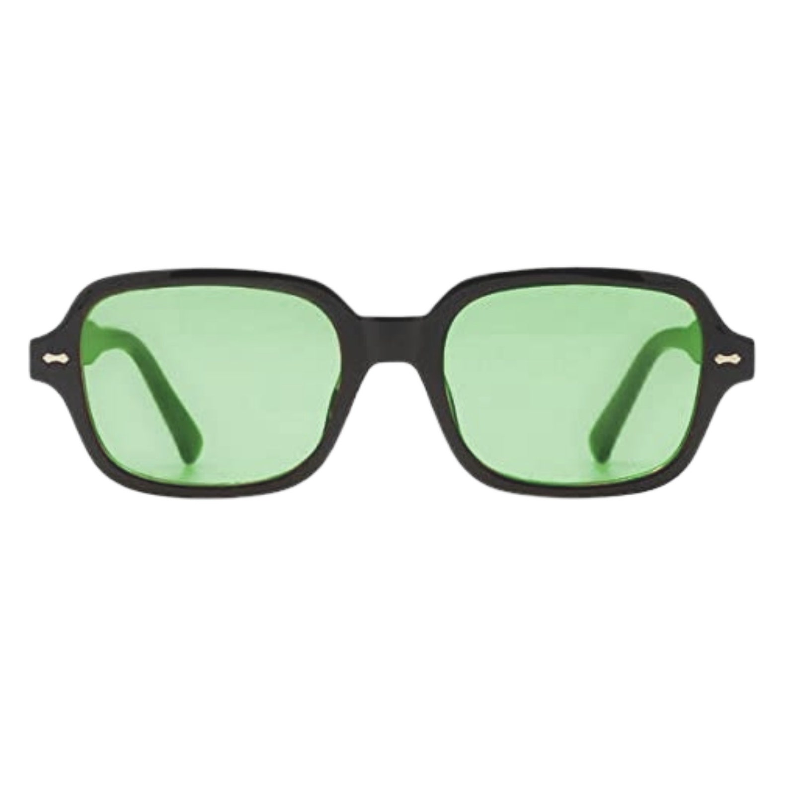 Duper Green Sunglasses, Green Lens Sunglasses, Square Green Sunglasses