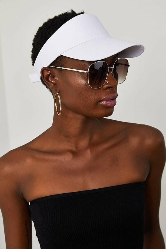 White Tennis Cap Sports Cap Hat Visor 