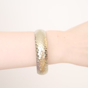 Chunky bangle bracelet, gold tone