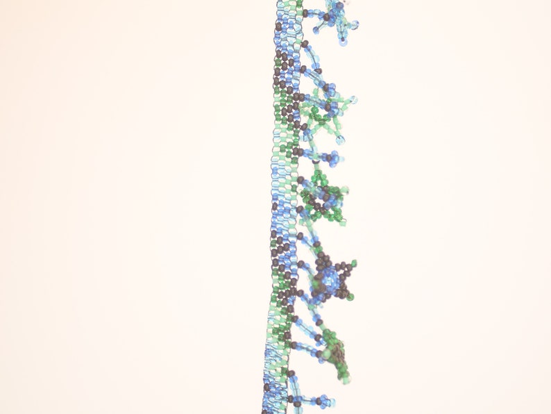 Multicoloured star beaded tassel anklet in black & blue image 4