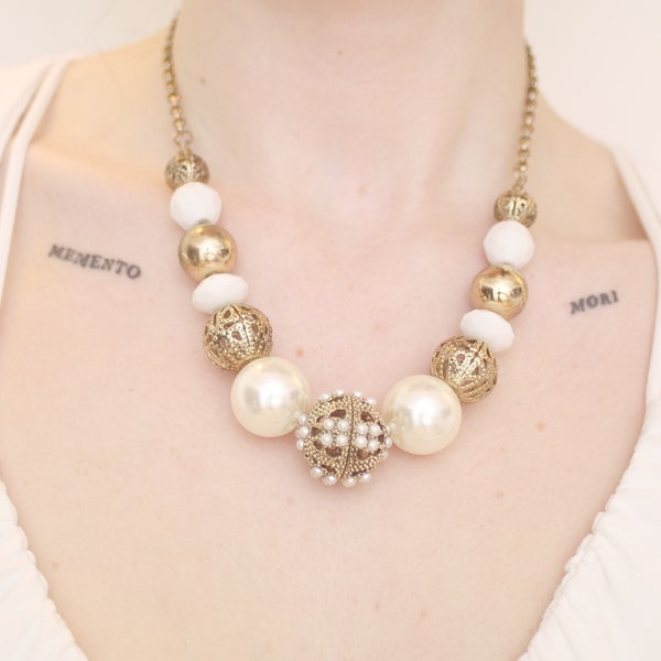 Faux Pearl Necklace Etsy UK