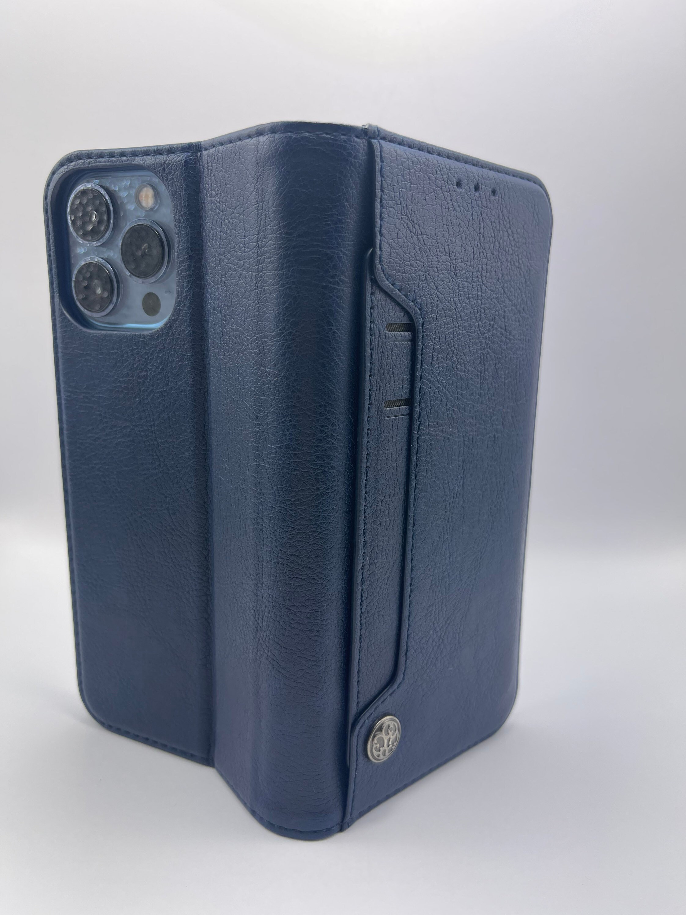 Iphone Leather Case Iphone 14 Pro Max Credit Card Holder Etsy