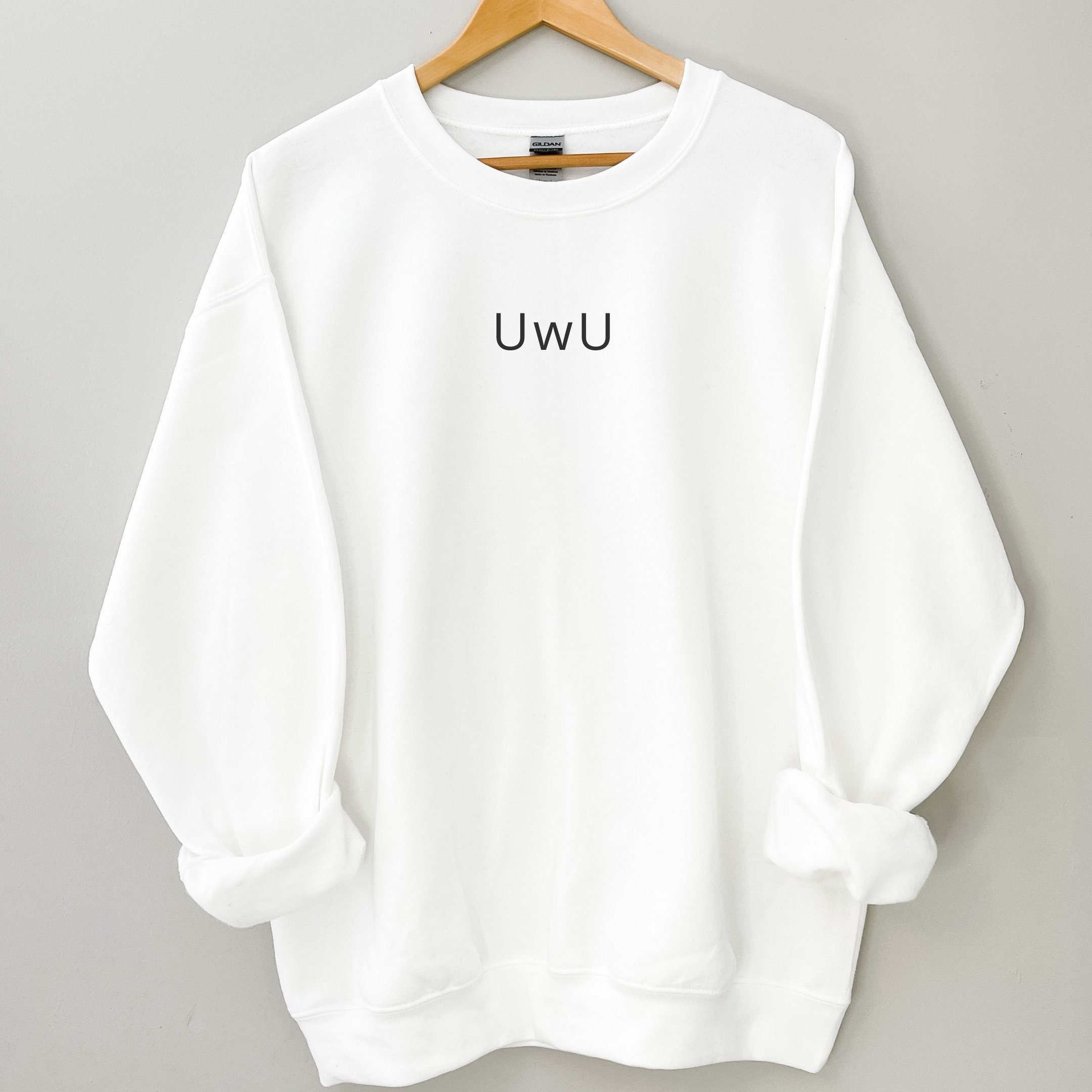 Uwu Sweatshirt Unisex Crewneck Sweatshirt Gifts for Gamers Anime Kawaii Uwu Girl Funny Meme Sweater Anime Gifts Gamer Girl Twitch Etsy