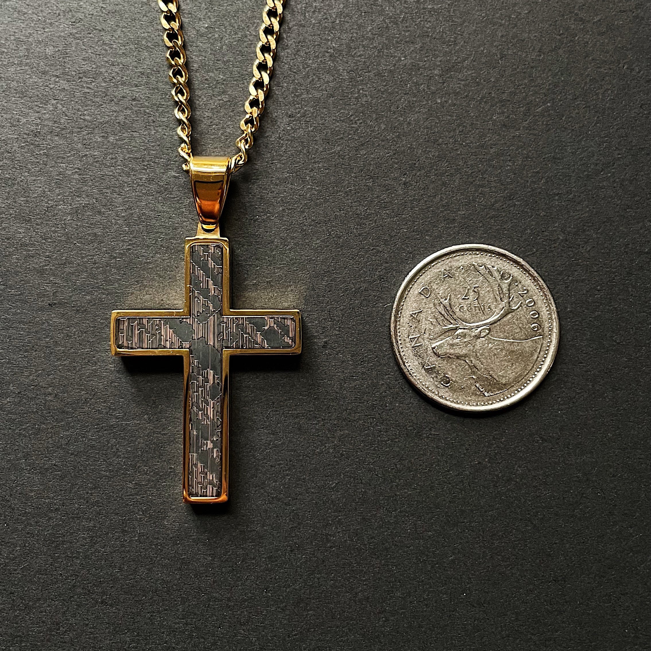 Stainless Steel Gold Cross Necklace Gold Cross Pendant Gold Cross Chain