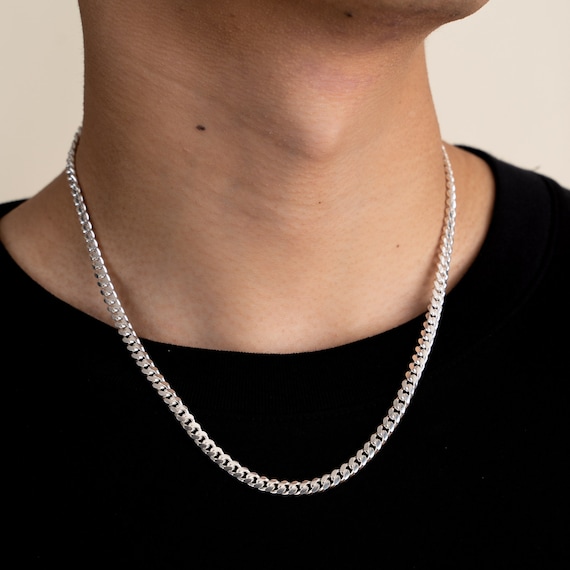 925 Sterling Silver Miami Cuban Chain 5.3mm Silver Men s Jewelry