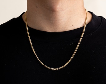 Gold Necklace Men - Etsy