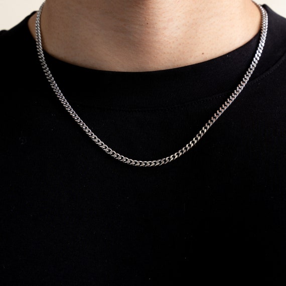 18 inch 2024 silver curb chain