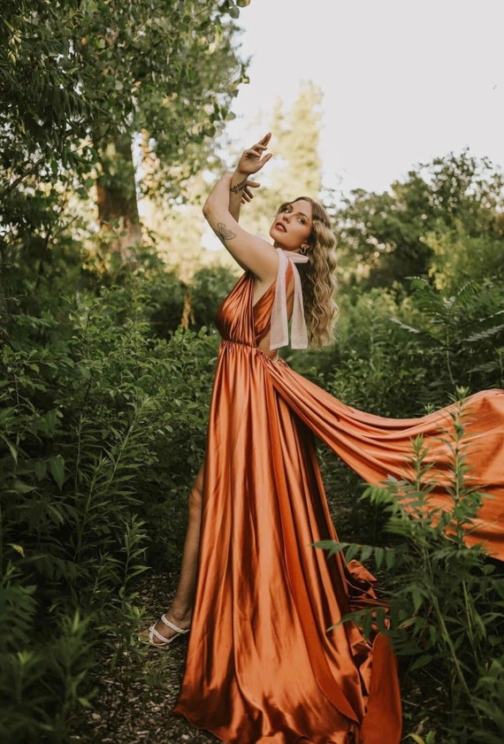 rust maternity bridesmaid dress Rust Ribbed Sleeveless Side Slit Maternity Dress – PinkBlush
