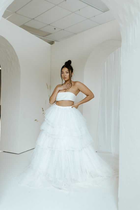 2-Piece Wedding Dress | Tulle Dress | Corset Top | Bridal Gown