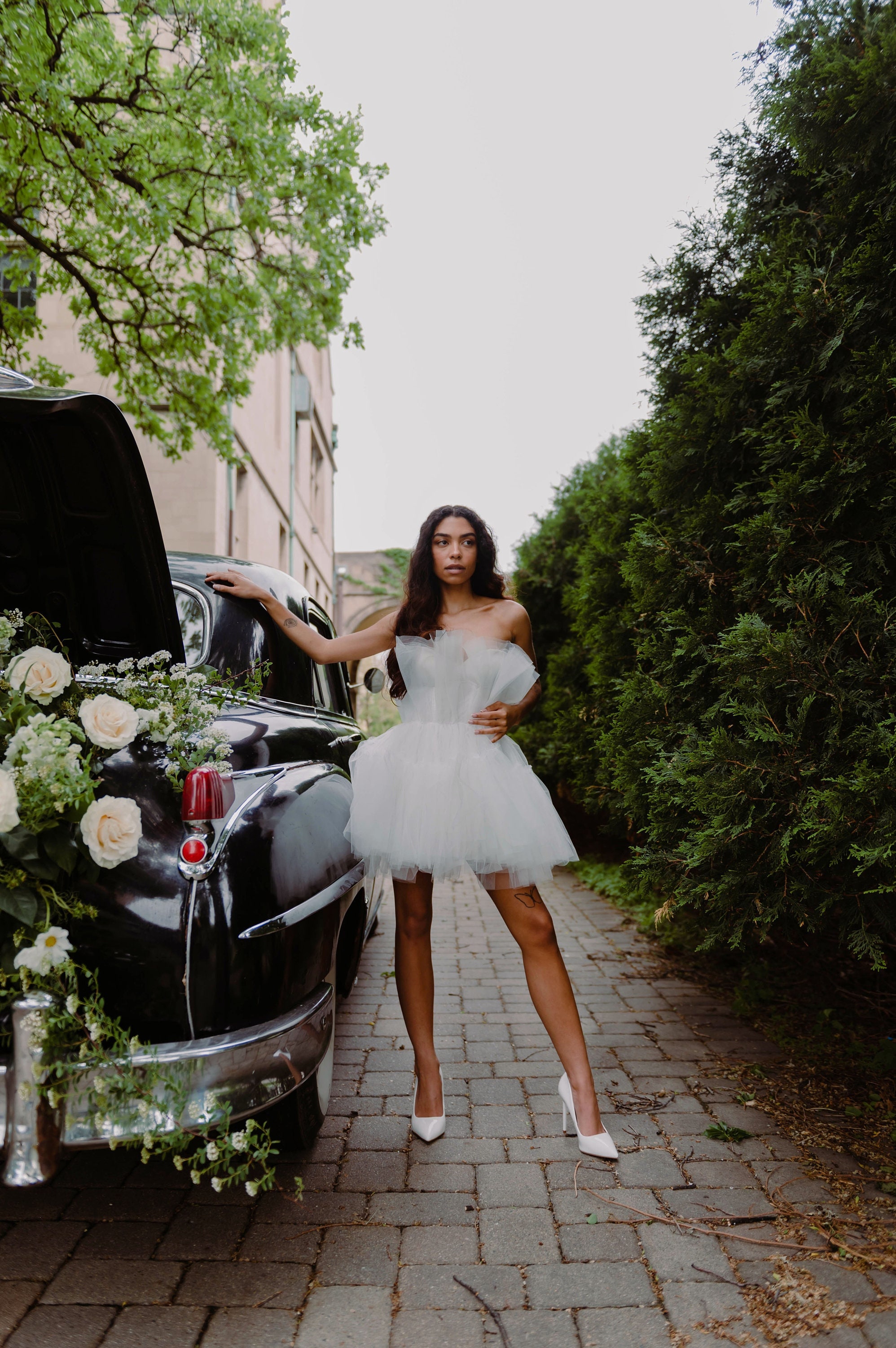 Mini Wedding Dress | Bridal Mini Dress | Tulle Dress | Reception