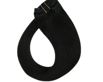 Black Clip-In Hair Extensions (1B)