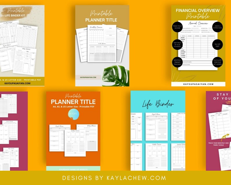 Canva Planner Templates Package Sell Printable Planners Etsy