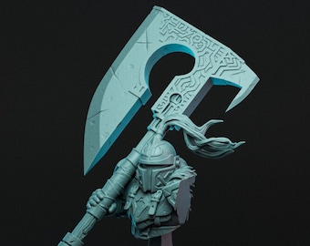 The Knight of Stature by Witchsong Miniatures - A great fantasy bust for miniature painting, collecting and display | 100mm Bust.